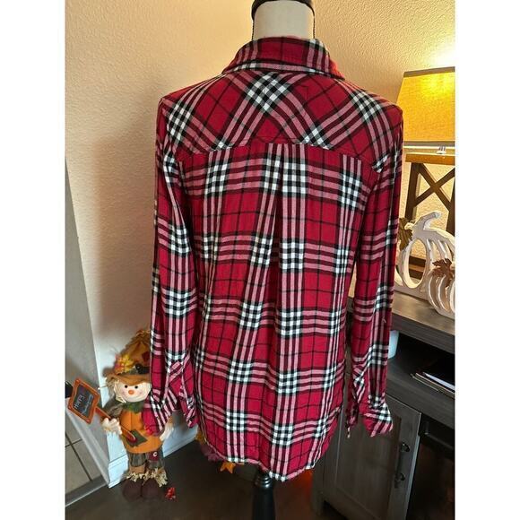 Rails flannel button up size M red - Picture 2 of 3